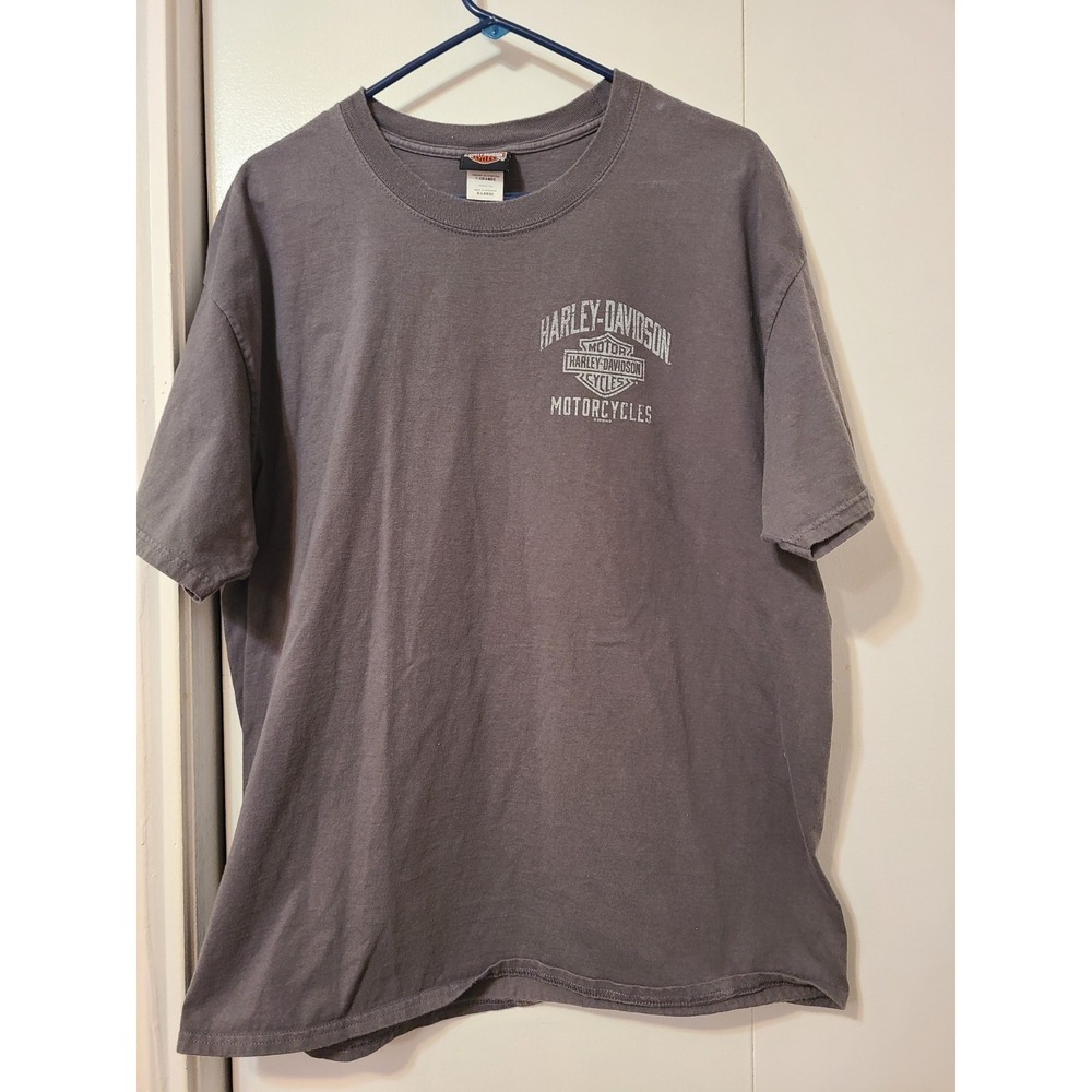 Harley-Davidson of Pensacola Gray T-shirt Featuring  Blue Angels Jet Graphic. XL